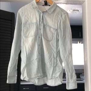 Calvin Klein cambray button hi denim acid washed